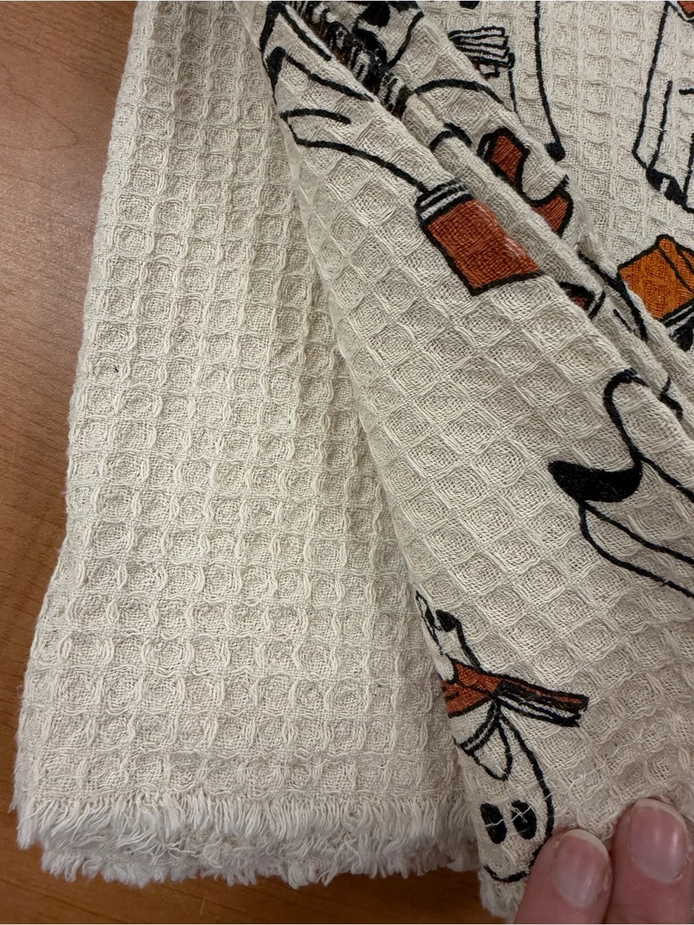 New Rachel Zoe Set 3 Kitchen Towels Halloween 2026 Ghost Reading Books Viral